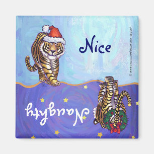 Tiger Christmas Magnet