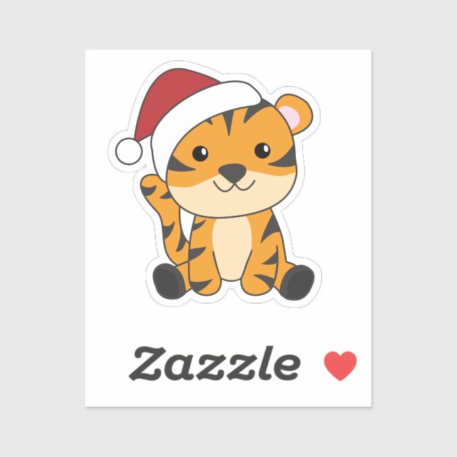 Tiger Christmas Snow Winter Animals Tiger (Sheet)
