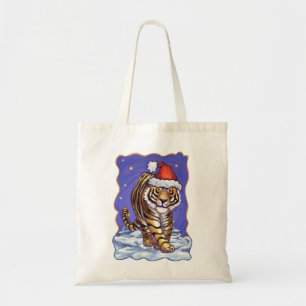 Tiger Christmas Tote Bag