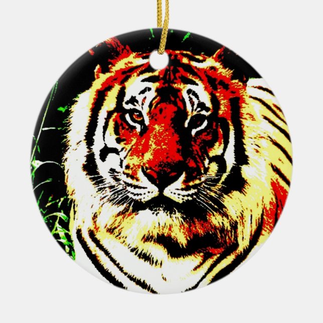 Tiger Christmas Tree Ornament (Front)