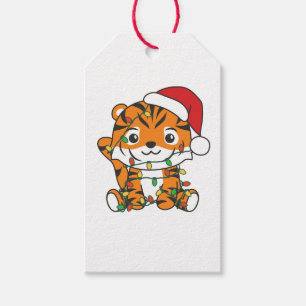 Tiger Christmas Winter Animals Holiday Tigers Gift Tags