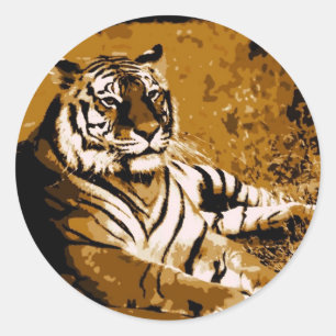 Tiger Classic Round Sticker
