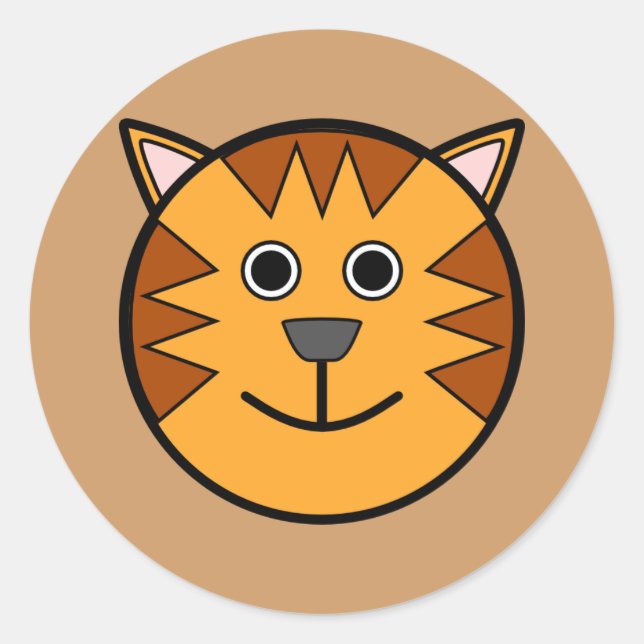 Tiger Classic Round Sticker (Front)