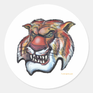 Tiger Classic Round Sticker