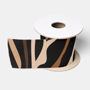 Tiger Color Pattern Animal Satin Ribbon