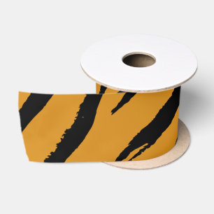 Tiger Color Pattern Animals Lover Satin Ribbon