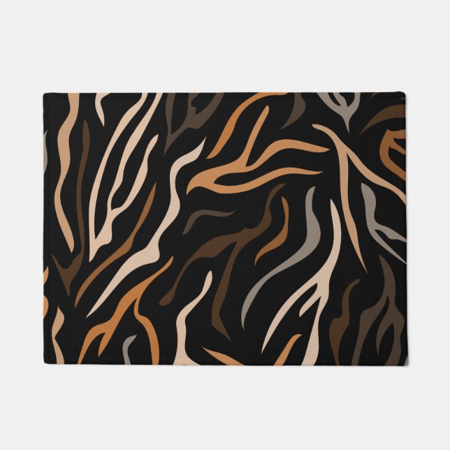  Tiger Colour Pattern Animal   Doormat (Front)