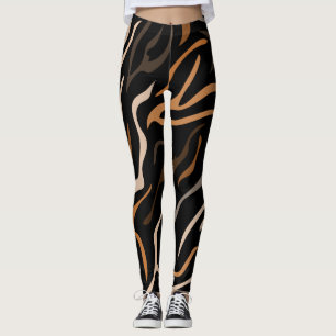  Tiger Colour Pattern Animal   Leggings