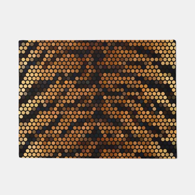 Tiger Colour Pattern Cute Doormat (Front)