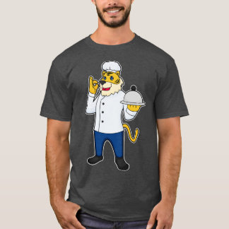 Tiger Cook Chef hat Platter T-Shirt