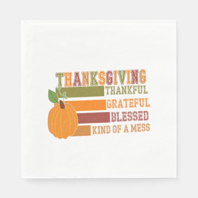 Tiger Country Pumpkin Napkin (Front)