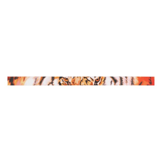 Tiger Couple Satin Ribbon Grosgrain Ribbon (Front)