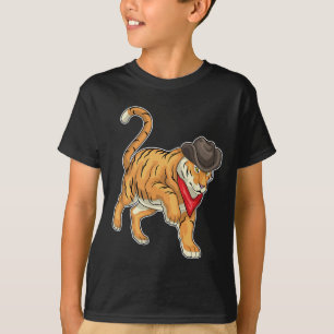 Tiger Cowboy Cowboy hat T-Shirt