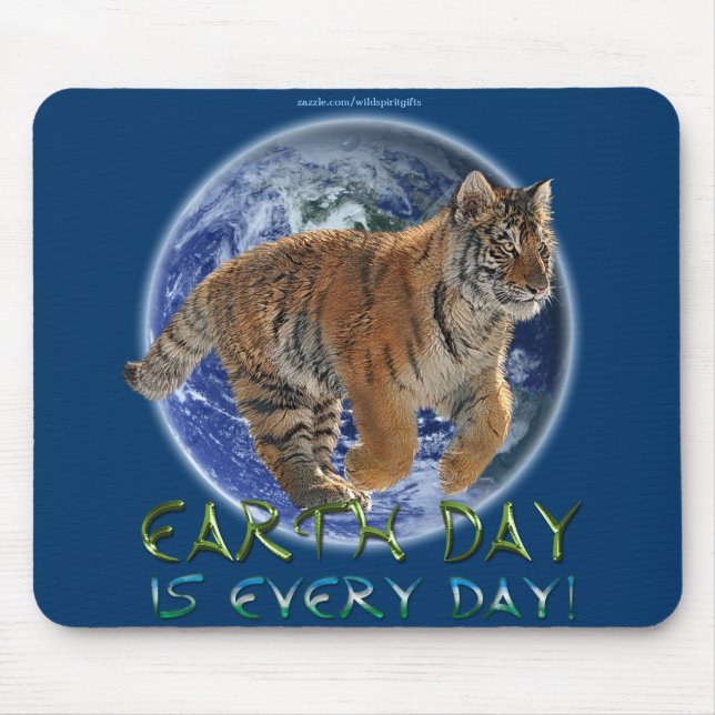 Tiger Cub, Earth Day Wildlife Protection Mousepad (Front)