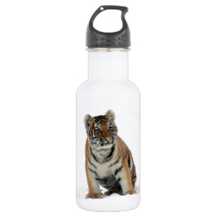 Tiger Cub in the Snow Photograph 532 Ml Water Bottle