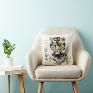 Tiger Cub Ink Painting Cushion