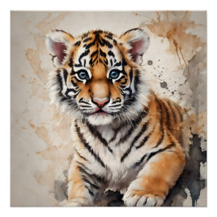 Tiger Cub no 1 Glossy Poster