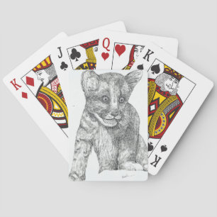 Tiger Cub pen and ink Playing Cards