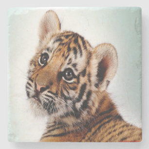 Tiger Cub Stone Coaster