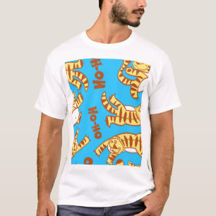 Tiger Cubs Cartoon: Funny Seamless. T-Shirt