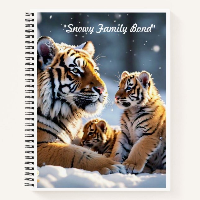 "Tiger Cubs' First Snowfall" Notebook (Front)