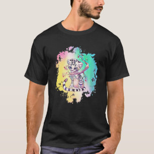 Tiger Cup Motif Jungle Big Cat Colourful Tigers T-Shirt