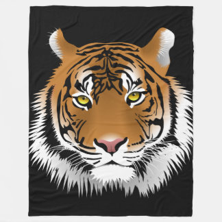 Tiger Custom Fleece Blanket, Large