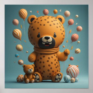 Tiger Cute baby Poster