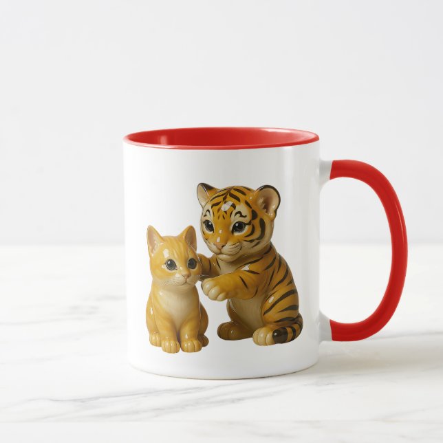 Tiger cute kitten mug (Right)
