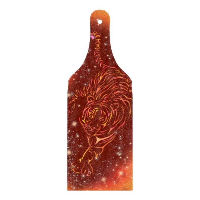 Tiger Cutting Board Running At Starry Night (Front)