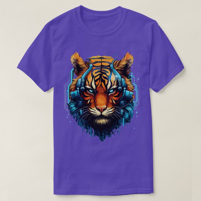 Tiger cyberpunk style T-Shirt (Design Front)