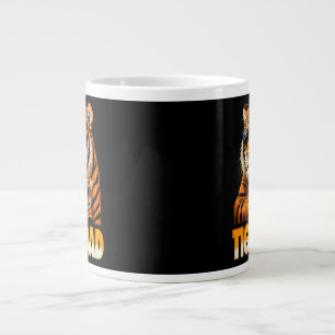 Tiger Dad Funny Fathers Day Daddy Tigers Lovers Large Coffee Mug