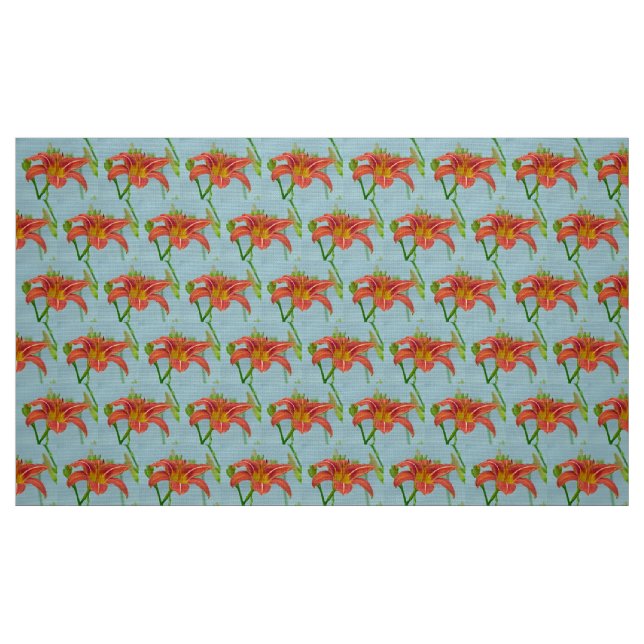 Tiger Daylily Fabric (Fat Quarter)