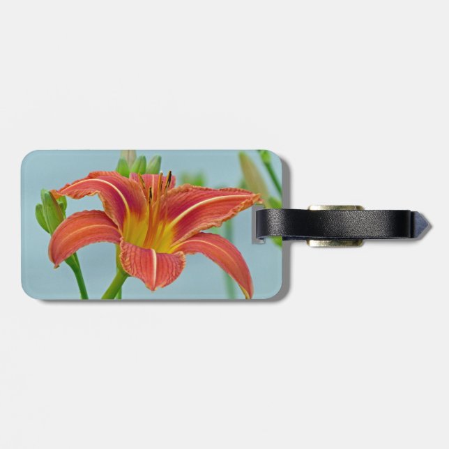 Tiger Daylily Luggage Tag (Back Horizontal)