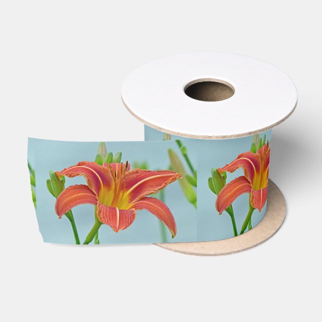 Tiger Daylily Satin Ribbon (Spool)