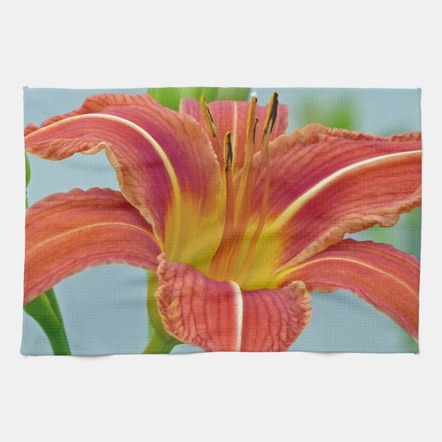 Tiger Daylily Tea Towel (Horizontal)