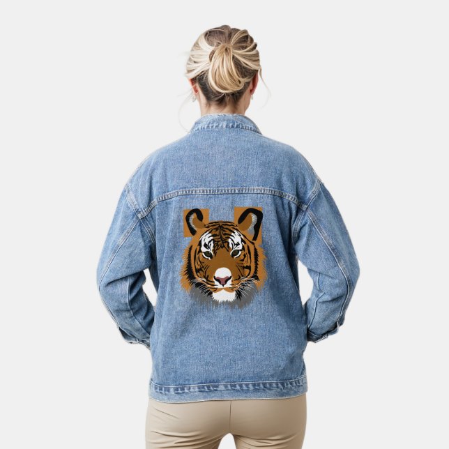 tiger denim jacket (Model)