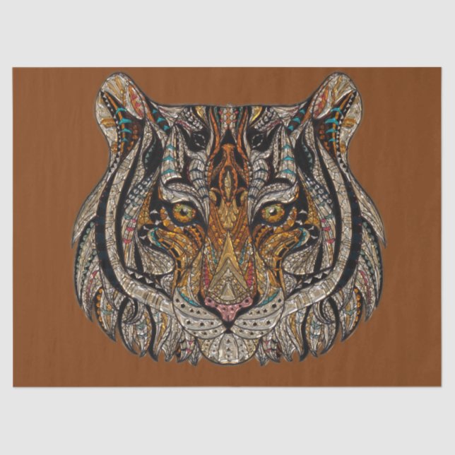 Tiger Design Decoupage Tissue Paper (Front)