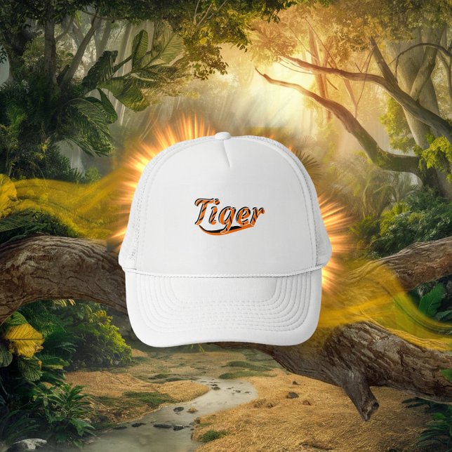 Tiger design on a black cap (Creator Uploaded)