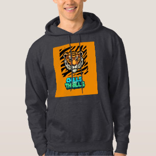 Tiger Design Print Hoodie