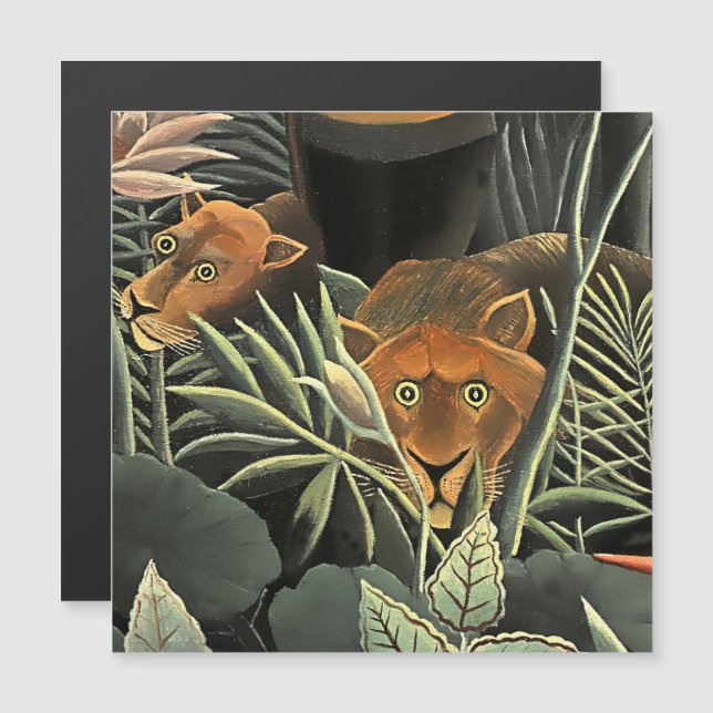 “Tiger - Detail from The Dream” by Henri Rousseau Magnetic Invitation (Front/Back)