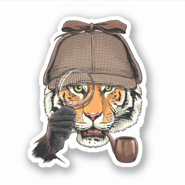 Tiger Detective Wildlife Tiger Safari Animal Lover (Front)
