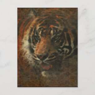 Tiger Digital Art Postcard