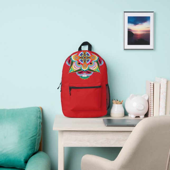 Tiger Dragon Mandala All-Over-Print Backpack (Insitu)