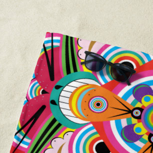 Tiger Dragon Mandala Beach Towel