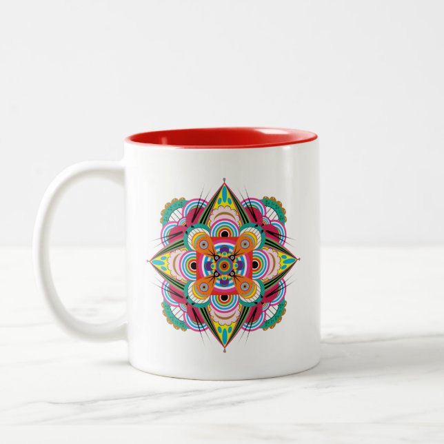 Tiger Dragon Mandala Mug (Left)