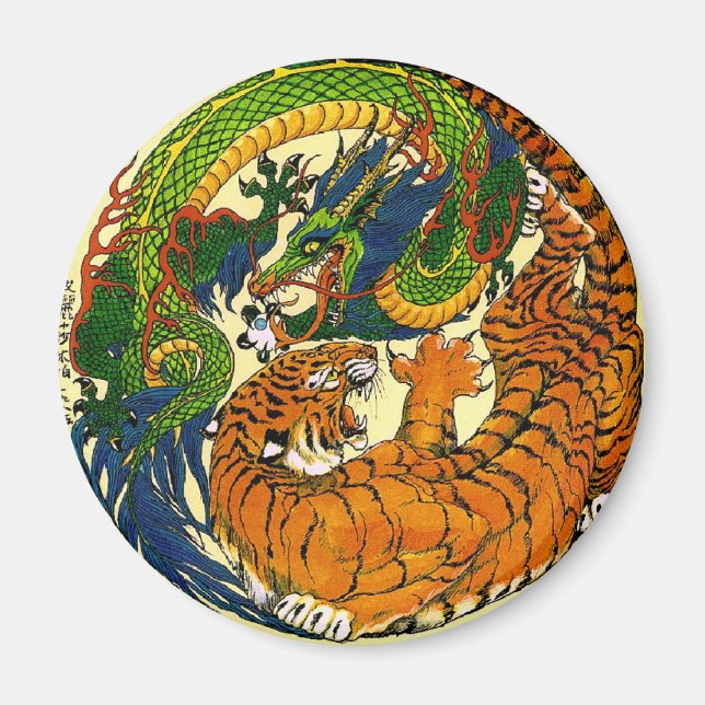 Tiger & Dragon Yin Yang Magnet (Front)
