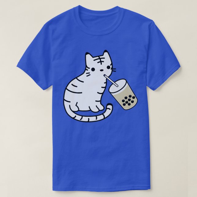 Tiger Drinking Sugar Boba Bubble Milk Tea Premium  T-Shirt (Design Front)