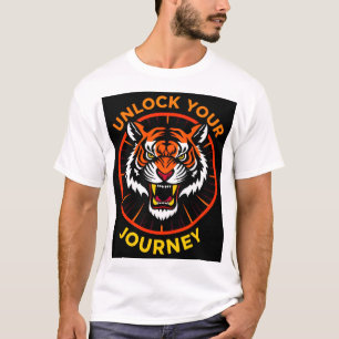 Tiger Emblem with Motivational Text T-Shirt