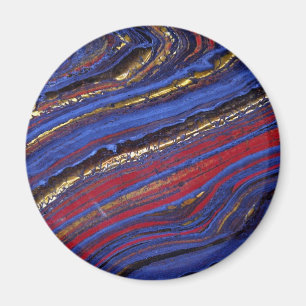 Tiger eye, haematite and jasper magnet